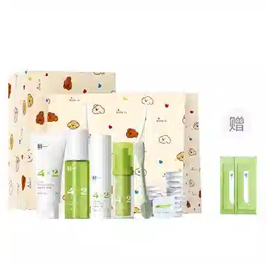 鲜一 清痘去黑头淡痘印水乳护肤套装 提亮修护补水清洁祛粉刺