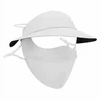 啄木鸟 黑胶大檐帽子一体夏季薄款 锦纶 防晒面罩 男女同款情侣款