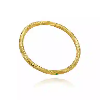 谧月珠宝 复古新中式灵运龙纹乾坤圈儿混天绫经典传承久不掉色光面立体不规则纹理素圈闭口好运 合金 手镯 男女同款情侣款