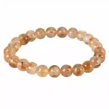 琦珂 有钱花财源滚滚吸金招米 暴富好运金发晶时来运转八方来财闪耀小众寓意 水晶 手串 女款