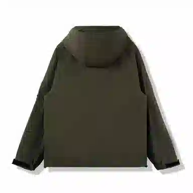 鸭鸭 美式潮牌高街纯色大口袋设计薄款凉爽百搭宽松休闲连帽夹克外套 男女同款