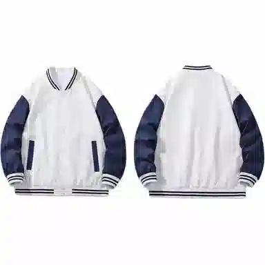恒源祥  落肩撞色潮流学院风拼接棒球服 男款