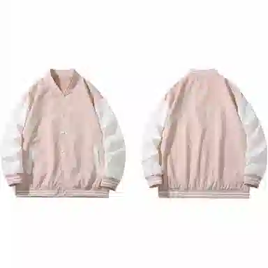 恒源祥  落肩撞色潮流学院风拼接棒球服 男款