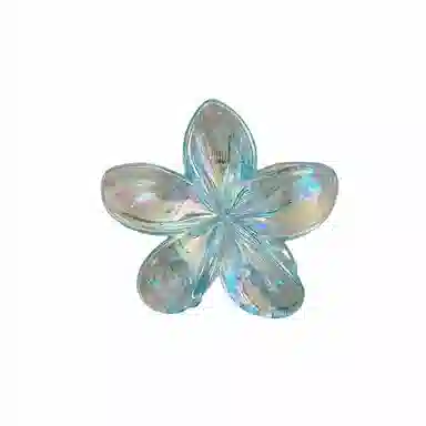 水中玉 透明花朵抓夹 后脑勺半扎发中号鲨鱼夹头饰夹子发卡发抓 发夹 女款