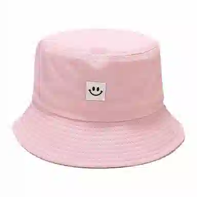 木林森 春夏季笑脸图标时尚简约盆帽学户外出游学生休闲百搭遮阳帽遮阳大头围显脸小水桶帽 棉 渔夫帽 男女同款情侣款