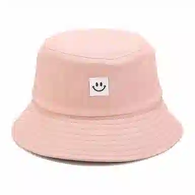 木林森 春夏季笑脸图标时尚简约盆帽学户外出游学生休闲百搭遮阳帽遮阳大头围显脸小水桶帽 棉 渔夫帽 男女同款情侣款