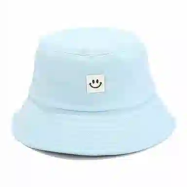 木林森 春夏季笑脸图标时尚简约盆帽学户外出游学生休闲百搭遮阳帽遮阳大头围显脸小水桶帽 棉 渔夫帽 男女同款情侣款
