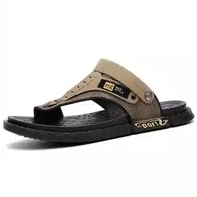 潮泽 简约舒适百搭 防臭防磨防滑人字拖鞋 男款