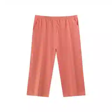 莫代尔 简约休闲舒适亲肤透气柔软百搭纯色七分裤春夏季睡裤 女款