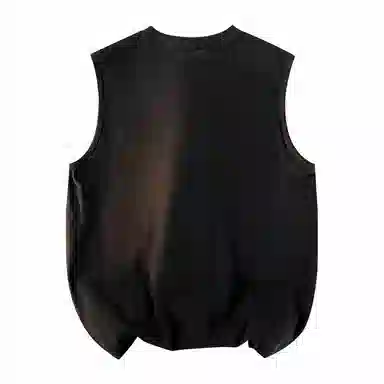 兰缪 日系纯色简约宽松百搭圆领休闲亲肤柔软舒适透气无袖背心 男女同款