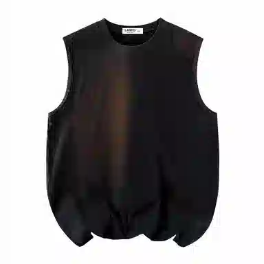 兰缪 日系纯色简约宽松百搭圆领休闲亲肤柔软舒适透气无袖背心 男女同款