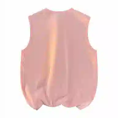 兰缪 日系纯色简约宽松百搭圆领休闲亲肤柔软舒适透气无袖背心 男女同款