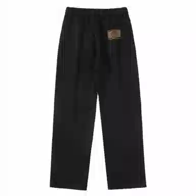 大卫贝肯 美式高街基础款纯色简约百搭宽松舒适复古休闲直筒牛仔裤 男女同款 黑色