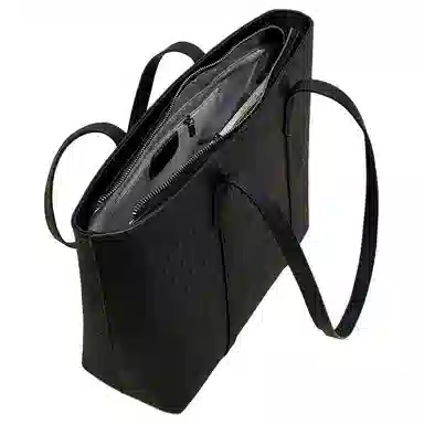 老人头 高级感通勤大容量鳄鱼纹休闲百搭托特包 牛皮革 单肩包 常规 女款 黑色/卡其色