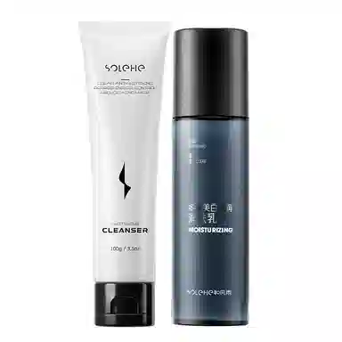 和风雨 美白控油祛痘 深层清洁补水保湿修护收缩毛孔淡痘印男士护肤套装 滋润提亮