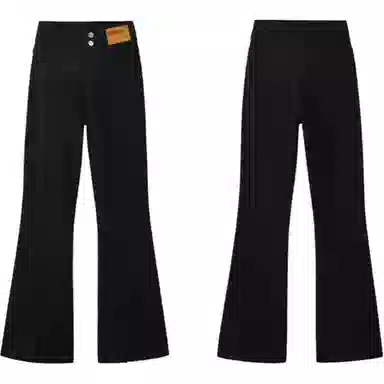 木清清 高腰开叉微喇叭修身时尚显瘦显高牛仔裤 女款