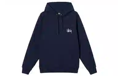 Stussy Logo Pullover Hoodie Black