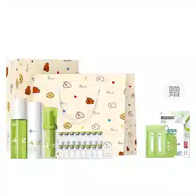 鲜一 清痘护肤套装 祛痘舒缓提亮淡痘印清爽修护补水控油清洁收缩毛孔祛粉刺 五件套