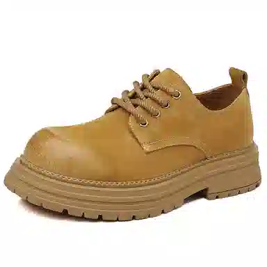 MODENGPAN Pigskin Casual Sneakers