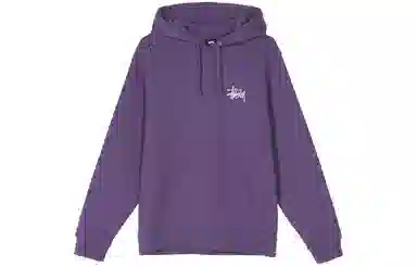 Stussy Logo Pullover Hoodie Black