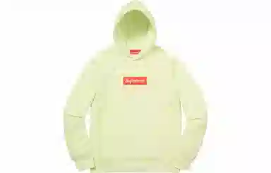 Supreme FW17 Box Logo Hooded Sweatshirt Pale Lime
