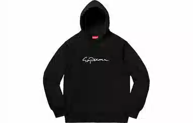 Supreme FW18 Classic Script Hooded Sweatshirt Black