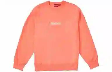 Supreme FW18 Box Logo Crewneck Fluorescent Pink