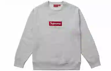 Supreme FW18 Box Logo Crewneck Ash Grey