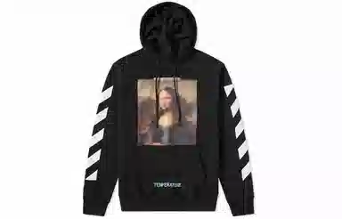 OFF-WHITE Mona Lisa Crewneck Sweatshirt Black