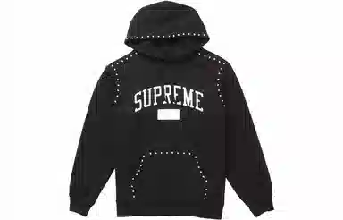 Supreme FW18 Studded Hooded Sweatshirt Black