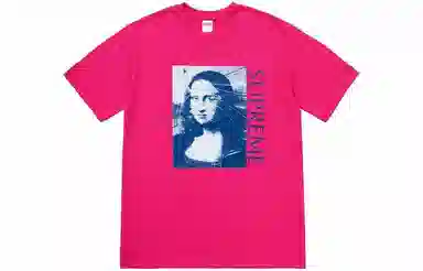 Supreme SS18 Mona Lisa Tee Hot Pink