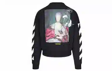 Off-White FW19 Photo Print Hoodie Black