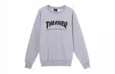 Thrasher Mag Logo Crewneck Sweatshirt Grey
