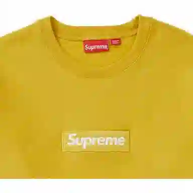 Supreme FW18 Box Logo Crewneck Mustard