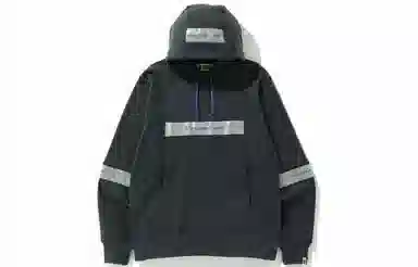 BAPE Wide Patchwork Hoodie Black