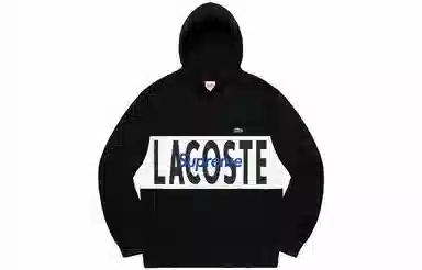 Supreme x LACOSTE Week 5 Hoodie Black