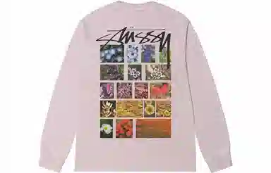 Stussy SS23 Floral Print Crewneck Long Sleeve Tee