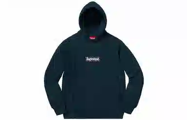 Supreme Bandana Box Logo Hooded Sweatshirt Navy