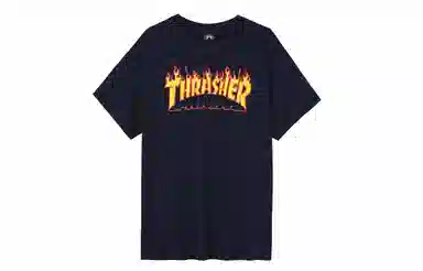 Thrasher Flame T-Shirt Navy