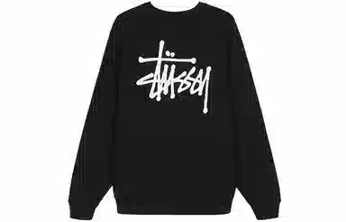 Stussy Basic Back Logo Crewneck Black