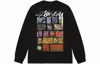 Stussy SS23 Floral Print Crewneck Long Sleeve Tee