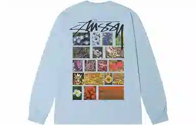 Stussy SS23 Floral Print Crewneck Long Sleeve Tee