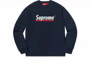 Supreme Underline Crewneck Navy