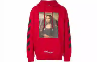 OFF-WHITE Mona Lisa Hoodie Red
