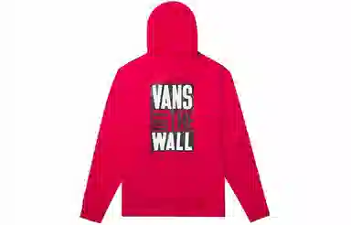Vans Logo Hoodie Red