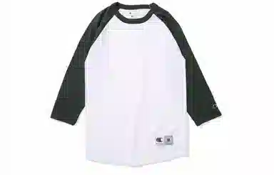 Champion Raglan 3/4 Sleeve Tee White