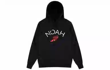 NOAH Winged Foot Embroidered Hoodie Logo