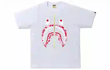 A BATHING APE Shark Camo Zip T-Shirt