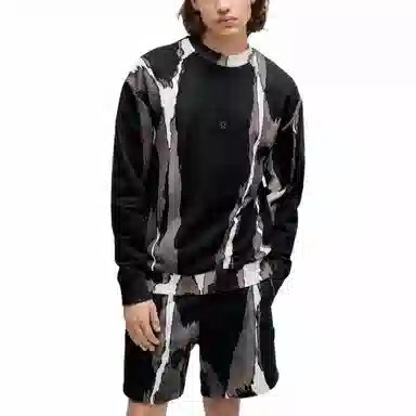 HUGO BOSS Cotton-Terry Sweatshirt With Seasonal Print