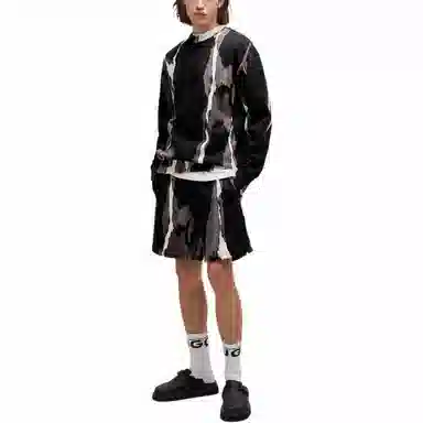 HUGO BOSS Cotton-Terry Sweatshirt With Seasonal Print